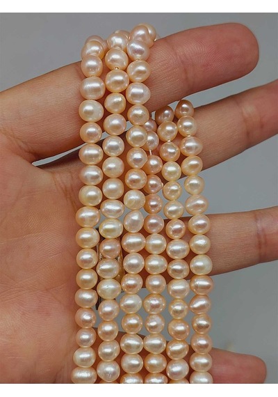 Yasamtohumu İnci Dizi Pembe Royal Quality 4.5 5.5mm 53326 Çok Renkli