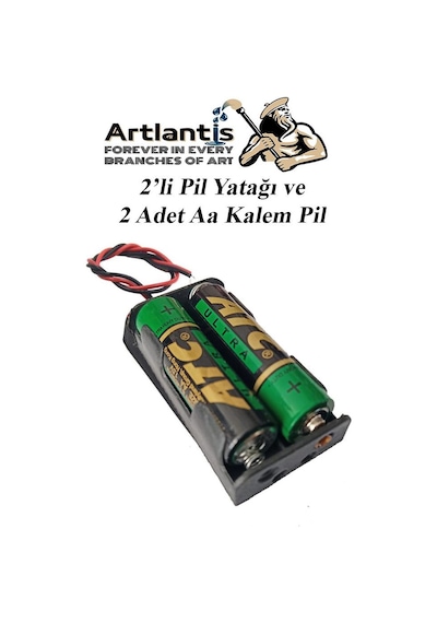 2 Li Pil Yatağı Deney 1 Adet Ve 2 Adet 1.5v Pil 1 Paket Pil Yuvası Pil Kutusu Aa Kalem Kalın Pil 2x1,5 Volt Yaylı Pil Yuvası