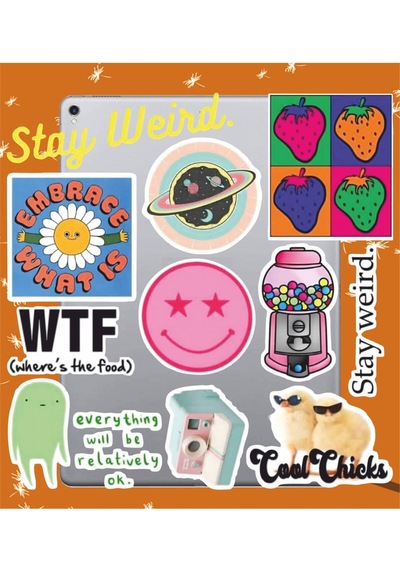 Stay Weird Sticker Seti Laptop Ajanda Pc Tablet Telefon Defter Etiket Bullet Journal Diğer