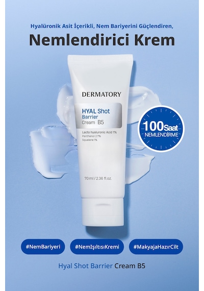 Hyalüronik Asitli Nem Bariyerini Güçlendiren Nemlendirici Krem Dermatory Hyal Shot Barrier Cream B5