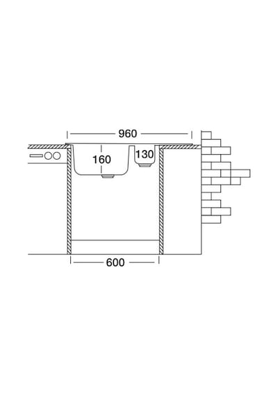 Paslanmaz Çelik Eviye 50*100cm Gri