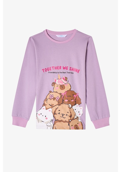 Penti Kız Çocuk Capy Community Pamuklu Uzun Kollu 2li Pijama Takımı Çok Renkli Penti Kız Çocuk Capy Community Pamuklu Uzun Kollu 2li Pijama Takımı Çok Renkli