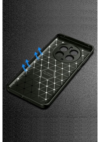 Ankaverse Realme 12 Pro Plus Kılıf Auto Focus Karbon Kapak - Siyah