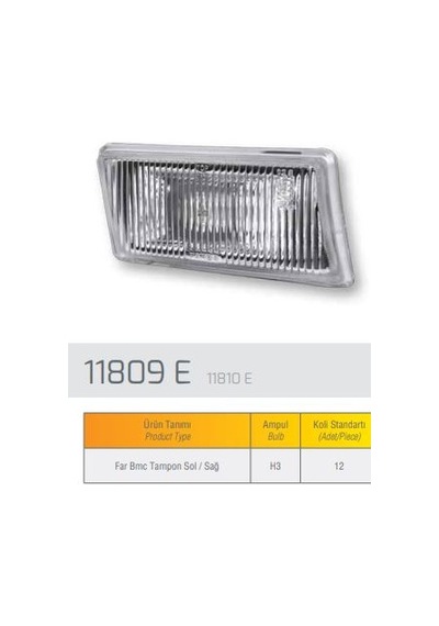 Farba Sıs Lambası Sol Profosyonel Bmc Levend AOD-FARBA 11809E