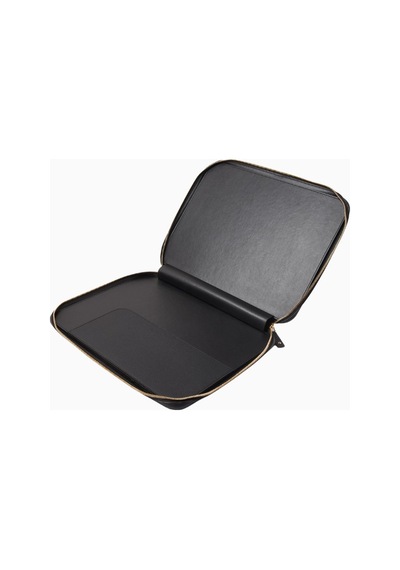 Montroi Montroı 13" Deri Laptop Kılıfı Grained Leather, Şık Ve Koruyucu Tasarım Notebook Çantaları Siyah