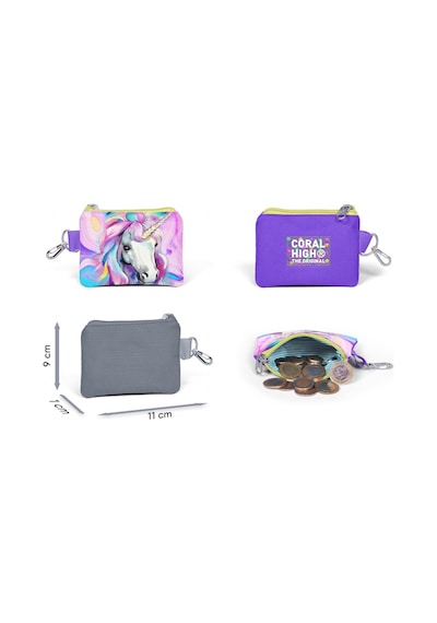 Coral High Unicorn Bozuk Para Çantası - Kız Çocuk