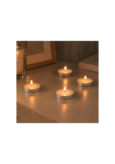 Tealight Mum Beyaz 100 Adet Yüksek Kalite Kokusuz Kullanışlı Beyaz