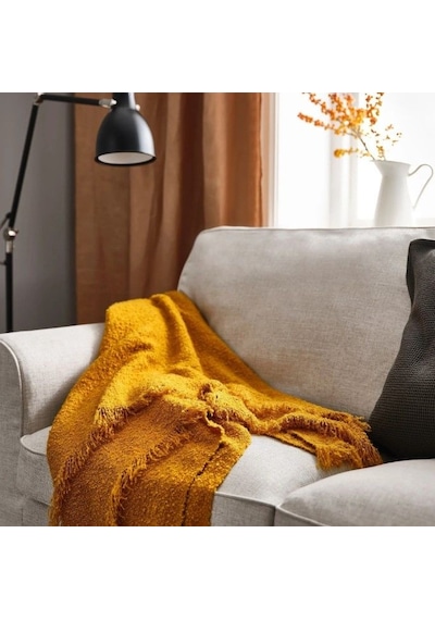 Ikea Sandbrodd Polar Koltuk Örtüsü Tek Kişilik 130 X 170 Cm Hardal