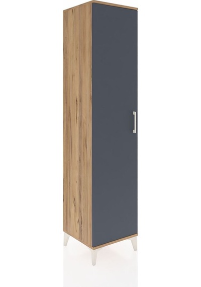 Hyperion Dolap 5 Raflı Tek Kapaklı 44x44x195 Çam-antrasit Çam