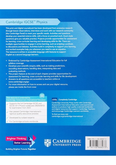 Cambridge Igcse Physics Coursebook With Digital Access 2 Years
