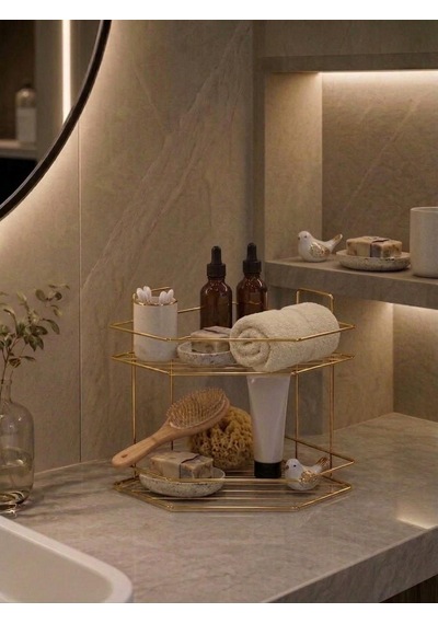Konak Alışveriş Gold Banyo Köşelik 2 Katlı
