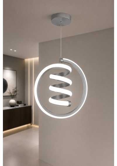 Venor Led Sarkıt Avize Beyaz Işık Gri