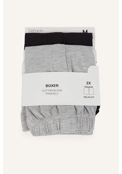 Defacto Relax Fıt Elastik Bel 2li Boxer Set H9430ax26spbk81 Siyah-bk81