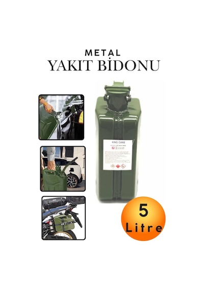 5 Litre Metal Yakıt Bidonu - Araç Bagaj Tipi Kalın Antisilikon Kompakt Benzin Mazot Deposu Tekne Motoru, Jeneratör Ve Çim Biçme İçin Sızdırmaz Yedek Yakıt Deposu Araç Motorsiklet Yakıt Taşıma Bidonu 5 Litre Metal Yakıt Bidonu - Araç Bagaj Tipi Kalın Antisilikon Kompakt Benzin Mazot Deposu Tekne Motoru, Jeneratör Ve Çim Biçme İçin Sızdırmaz Yedek Yakıt Deposu Araç Motorsiklet Yakıt Taşıma Bidonu