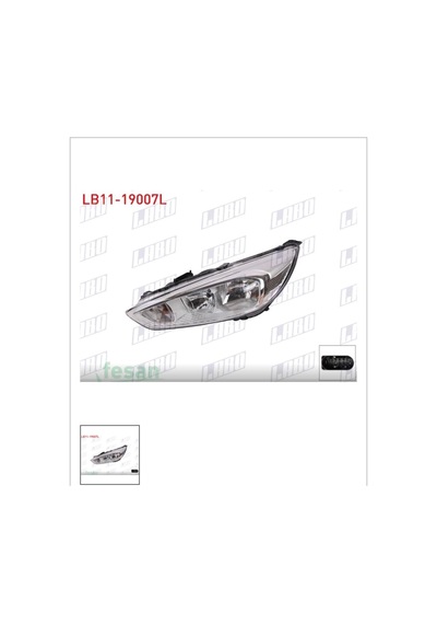 Ford Focus 2015 Sol Motorlu Krom Çerçeveli Far