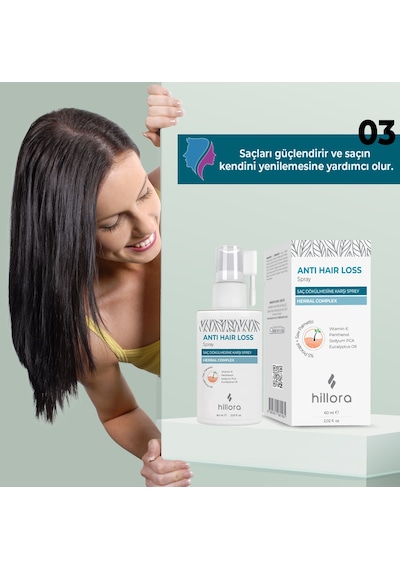 Hillora Saç Dökülmesine Karşı Sprey 60 ML