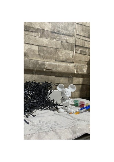Mickey Mouse Boyama Seti 3 Renk Boya Ve Fırça Çocuklara Ve Sevdiklere Özel
