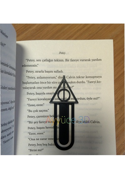 Ayyüce 3d, Harry Potter Kitap Ayracı Ölüm Yadigarları, Siyah Renk