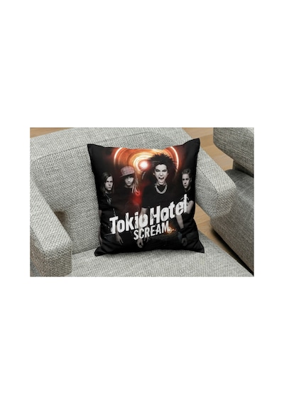 Owl Bag Tokio Hotel Scream Desenli Tasarım Kare B0ş Yastık Kılıfı Çok Renkli