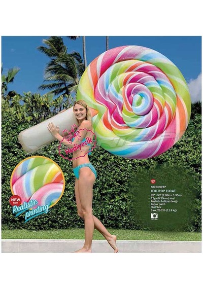Intex Lolipop Yatak Ada 208 x 135 Cm Şişme Deniz Yatağı 888740 Çok Renkli