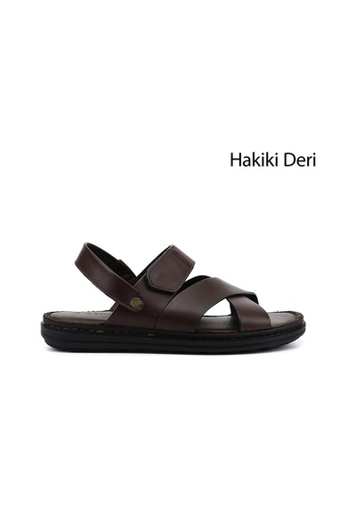 Gönderi(R) Gönderi R Erkek Kahverengi Hakiki Deri Comfort Sandalet Dyma73142823