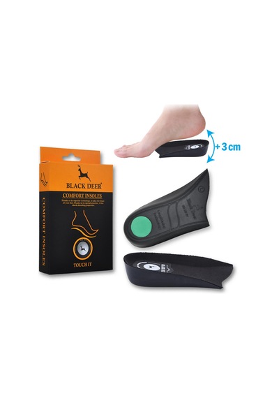 Black Deer Extender 3 CM Siyah Boy Uzatıcı Tabanlık - Siyah