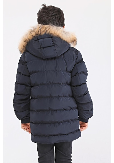 Benitto Kids Natürel Kürklü Erkek Çocuk Şişme Mont 51246-lacivert Lacivert