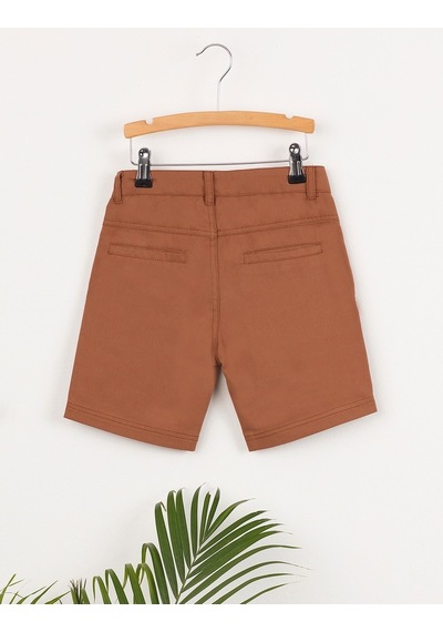 Denokids Ollie&Olla Kahverengi Erkek Çocuk Gabardin Şort Çok Renkli