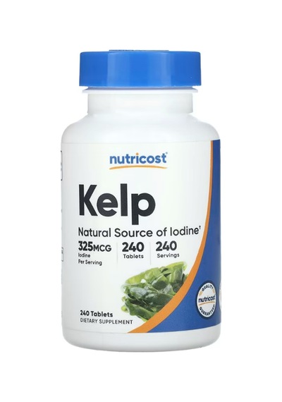 Nutricost Kelp Capsules, 325mcg Of Iodine, 240 Tablets Aromasız