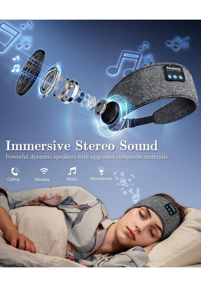 Tr Yeni Uyku Kulaklığı, Ayarlanabilir Bluetooth Kafa Bandı, Kablosuz Kulaklık, Hd Stereo Hoparlörlü Kulaklık, Ha