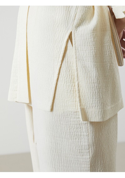 Lcw Vision Bej Şal Yaka Oversize Kadın Kimono