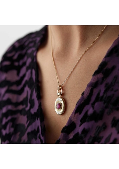 By Golden House Vintage Ruby Pırlanta Kolye