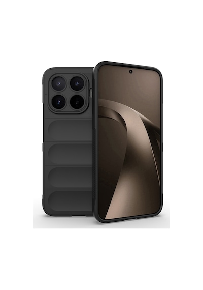 Xiaomi 17t Pro Kılıf Kamera Korumalı Esnek Silikon Parmak Şeritli Pazarplus Siyah
