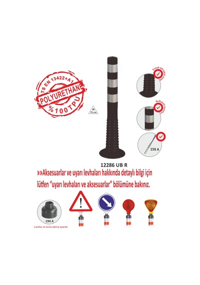 12286 Ub R Evelux Şerit Ayırıcı Esnek Delinatör