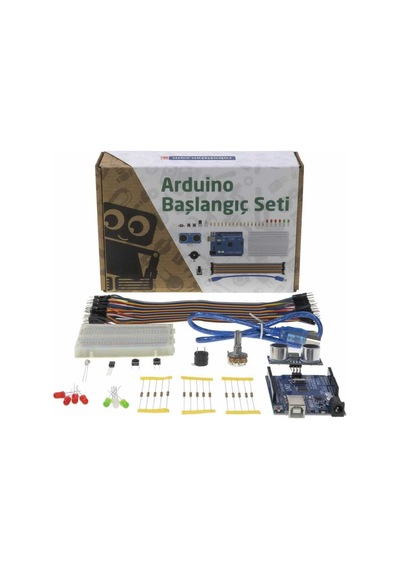 Robotistan Arduino Uyumlu Uno Başlangıç Seti (Klon) (EKitap ve Videolu)