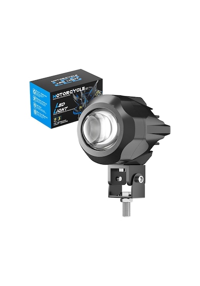 Motosiklet Sis Farı Spot Led Beyaz Sarı Renk Metal Kasa 2 Adet Takım Motosiklet Ekipman Lamba