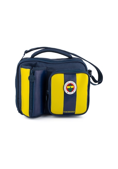 Fenerbahçe 2 Bölmeli Çubuklu Suni Deri Matara Cepli Beslenme Çantası 25758 Lacivert