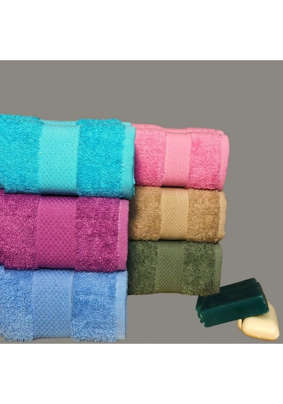 Bimar Bukle Dray El Ve Yüz Havlusu 50 X 80 Cm X 6 Adet Çok Renkli