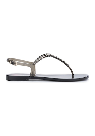 Menghi Kadın Pvc Siyah Parmak Arası Sandalet 774 101e Bn Sndlt Y25 Black Siyah