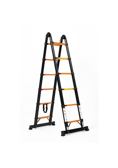Cardilife 1.9 + 1.9 Metre Teleskopik Çelik Merdiven 6+6