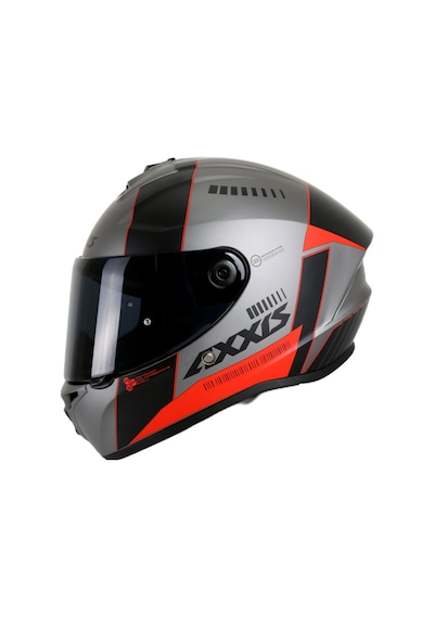 Motosiklet Full Face Draken S V.2 Metalik Gri Motorcu Kaskı Çift Vizörlü Çok Renkli