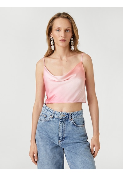 Koton Saten Crop Abiye Bluz Askılı Degaje Yaka Renk Geçişli Pembe Desenli 2sak60042fw 2SAK60042FW2D5 Koton Saten Crop Abiye Bluz Askılı Degaje Yaka Renk Geçişli Pembe Desenli 2sak60042fw 2SAK60042FW2D5