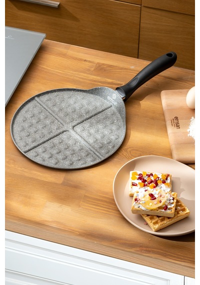 Emsan Rosa Granit Waffle Tavası Gri