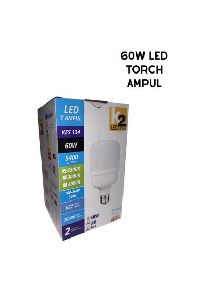 K2 Kes134 Torch Led Ampul Beyaz Işık 60w