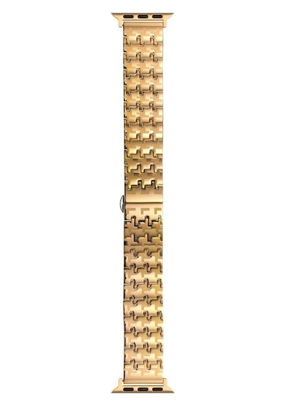 Apple Uyumlu  Watch 7 45 MM Kordon Zikzak Dizayn Metal Kordon 86