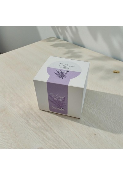 Tiem Concept Kokulu Mum - 150 Gr Ahşap Fitilli Kokulu Mum /%100 Doğal Soya Mumu / Özel Hediye Kutulu / Parafinsiz Saf Soya Wax Lavanta Diğer