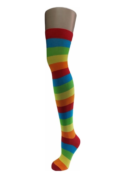 Design Socks Desing Çember Desenli Dikişsiz Dizüstü Çorap-Çok Renkli Design Socks Desing Çember Desenli Dikişsiz Dizüstü Çorap-Çok Renkli