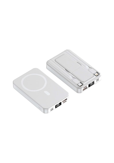 Sprange SR-P28M 12000mah Magsafe 15w Wireless Hızlı Şarj 20w-pd Micro Type-c Lightning Şarj Standlı Sprange SR-P28M 12000mah Magsafe 15w Wireless Hızlı Şarj 20w-pd Micro Type-c Lightning Şarj Standlı