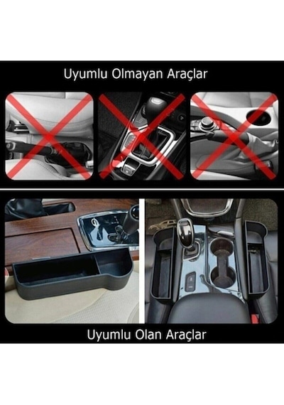Koltuk Arası Bardak Tutucu Organizer 2 Li Set Oto Bardaklık