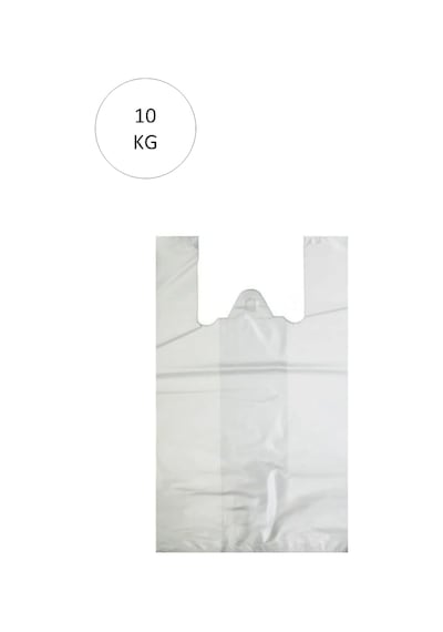 Beyaz Atlet Poşet Orta Boy 29x50 Cm Takriben 850 Adet 10 Kg